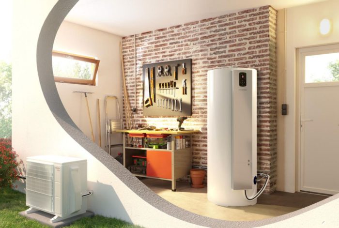 Chauffe-eau thermodynamique Calypso connecté Split Inverter vertical sur socle 270L – Image 2