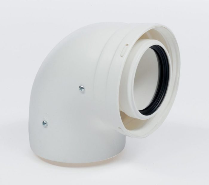Coude ventouse horizontal 60/100 - 90°