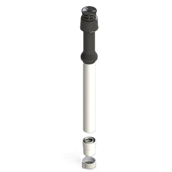 Ventouse verticale C33 noir - Gamme : 40 / 60